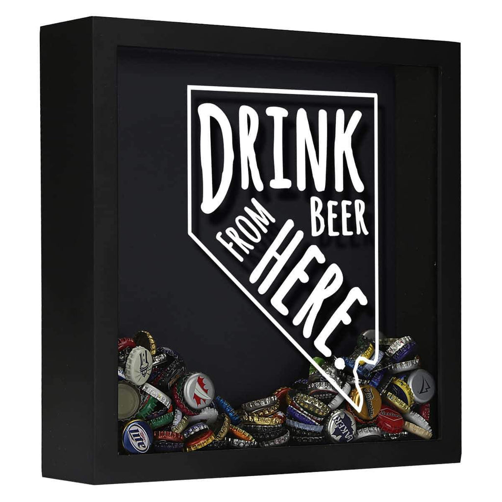 Nevada Drink Beer From Here Beer Cap Shadow Box