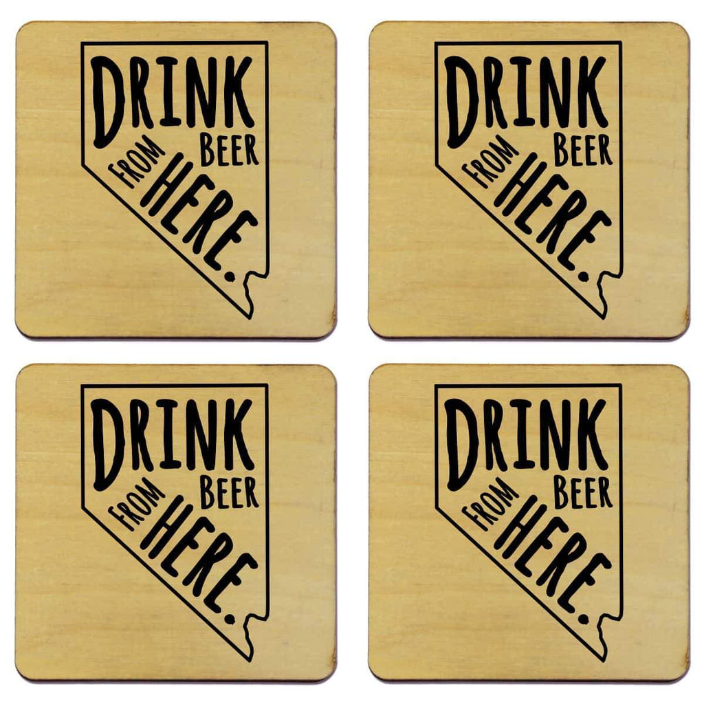 Nevada Drink Beer From Here Coasters