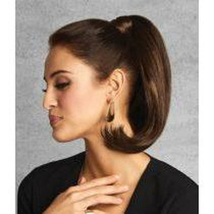 12" Simply Straight Pony Wrap-Around Hair Extension in Brown