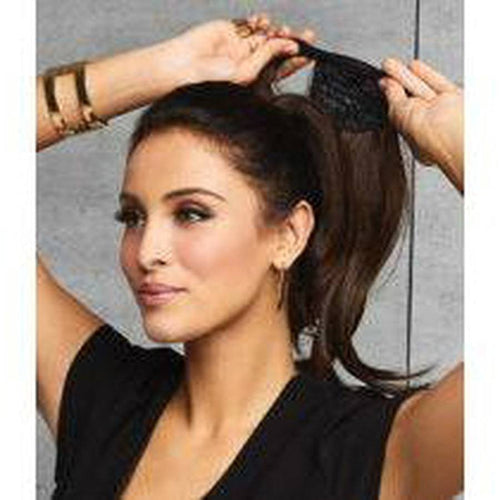 12" Simply Straight Pony Wrap-Around Hair Extension in Brown