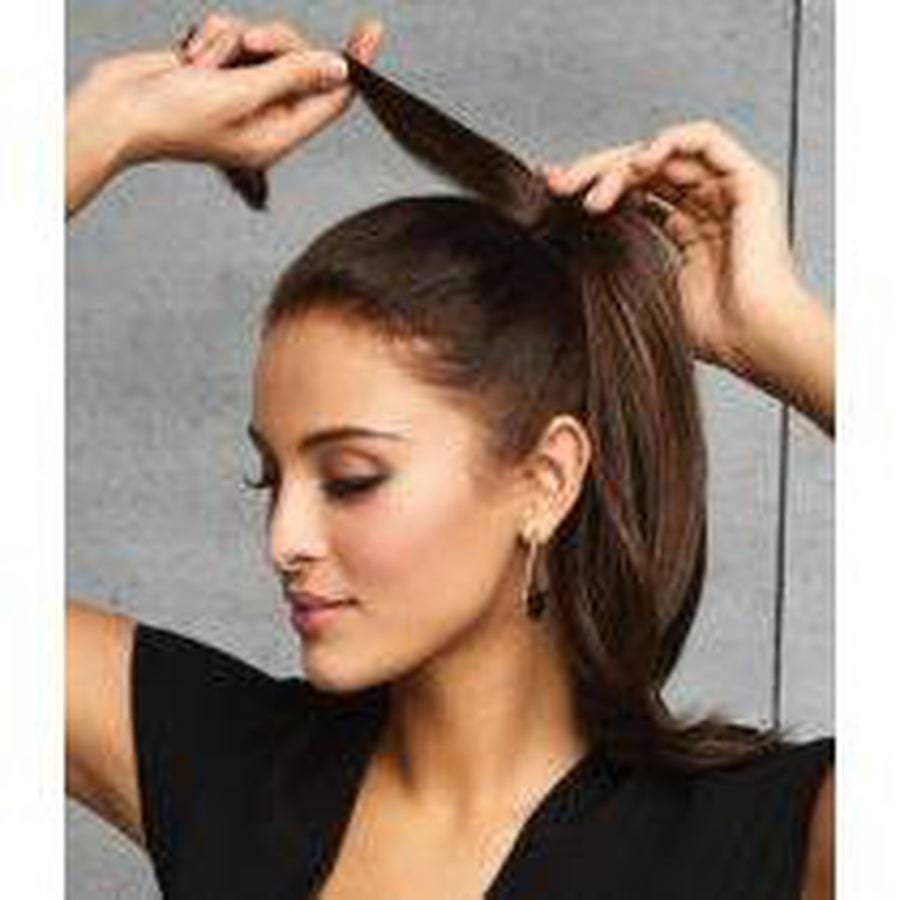 12" Simply Straight Pony Wrap-Around Hair Extension in Brown