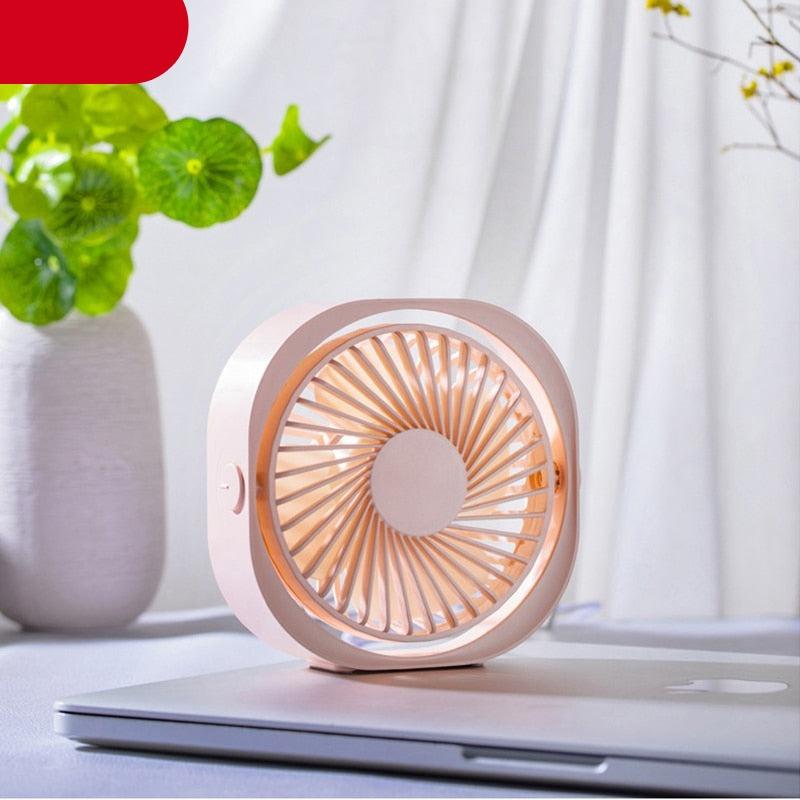 360° Portable Mini Desk Fan, Quiet USB Cooling Fan for Office