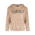 Men's Embroidered Letter Knit Hoodie Streetwear Casual Sweatshirt