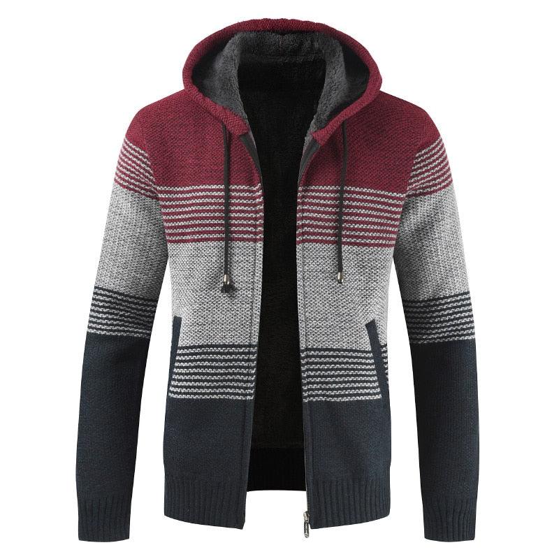 Men's Slim Fit Fleece Jacket Casual Thermal Winter Coat