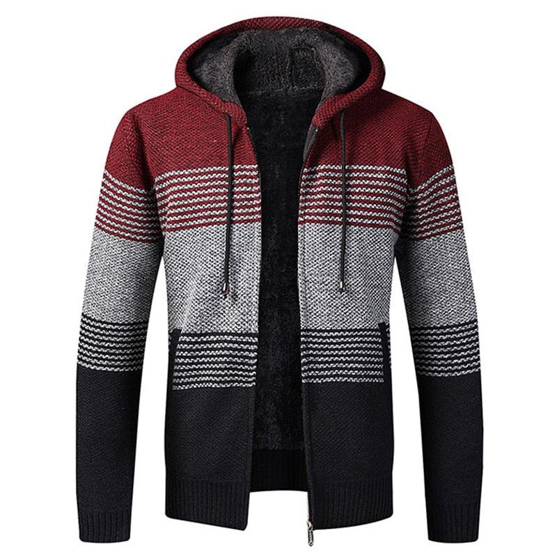 Men's Slim Fit Fleece Jacket Casual Thermal Winter Coat