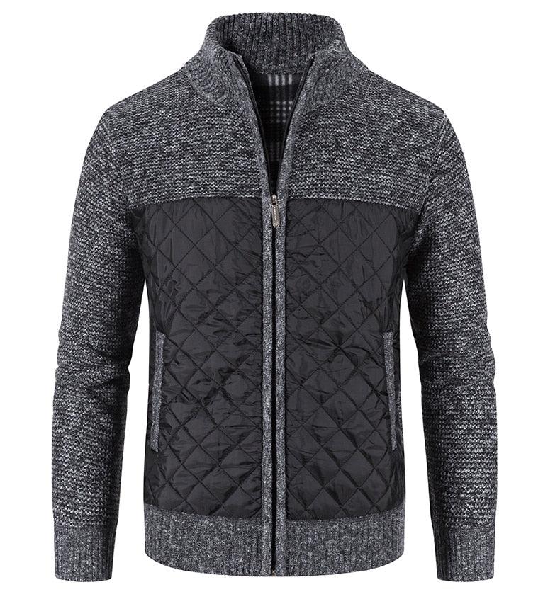 Men's Slim Fit Fleece Jacket Casual Thermal Winter Coat