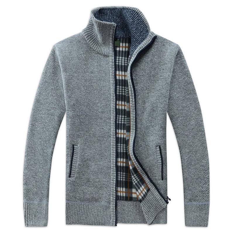 Men's Slim Fit Fleece Jacket Casual Thermal Winter Coat