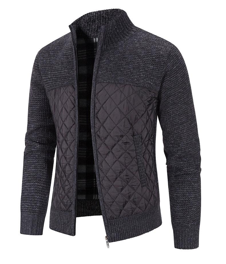 Men's Slim Fit Fleece Jacket Casual Thermal Winter Coat