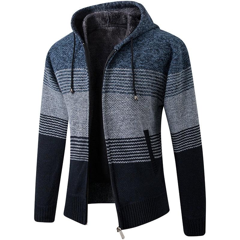 Men's Slim Fit Fleece Jacket Casual Thermal Winter Coat