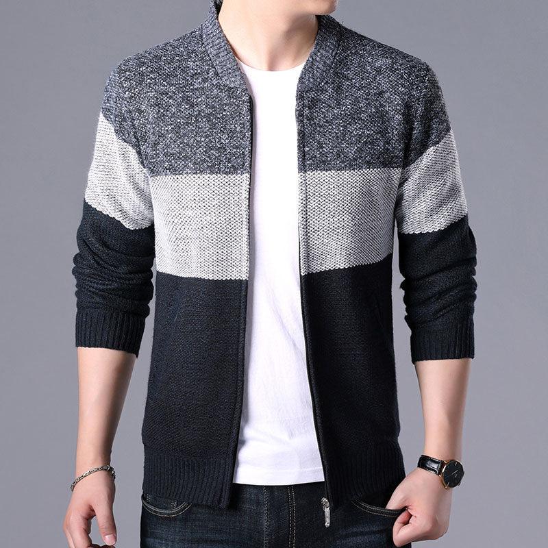Men's Slim Fit Fleece Jacket Casual Thermal Winter Coat