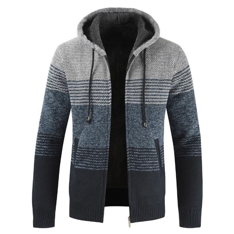 Men's Slim Fit Fleece Jacket Casual Thermal Winter Coat