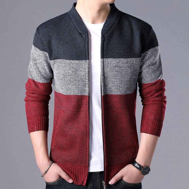 Men's Slim Fit Fleece Jacket Casual Thermal Winter Coat