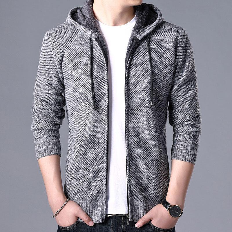 Men's Slim Fit Fleece Jacket Casual Thermal Winter Coat