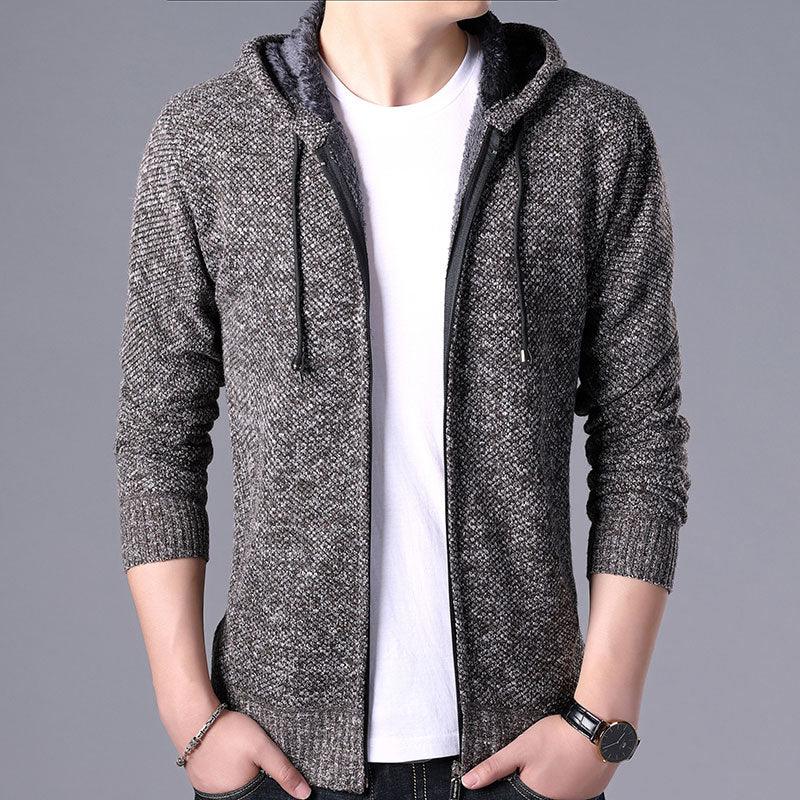Men's Slim Fit Fleece Jacket Casual Thermal Winter Coat