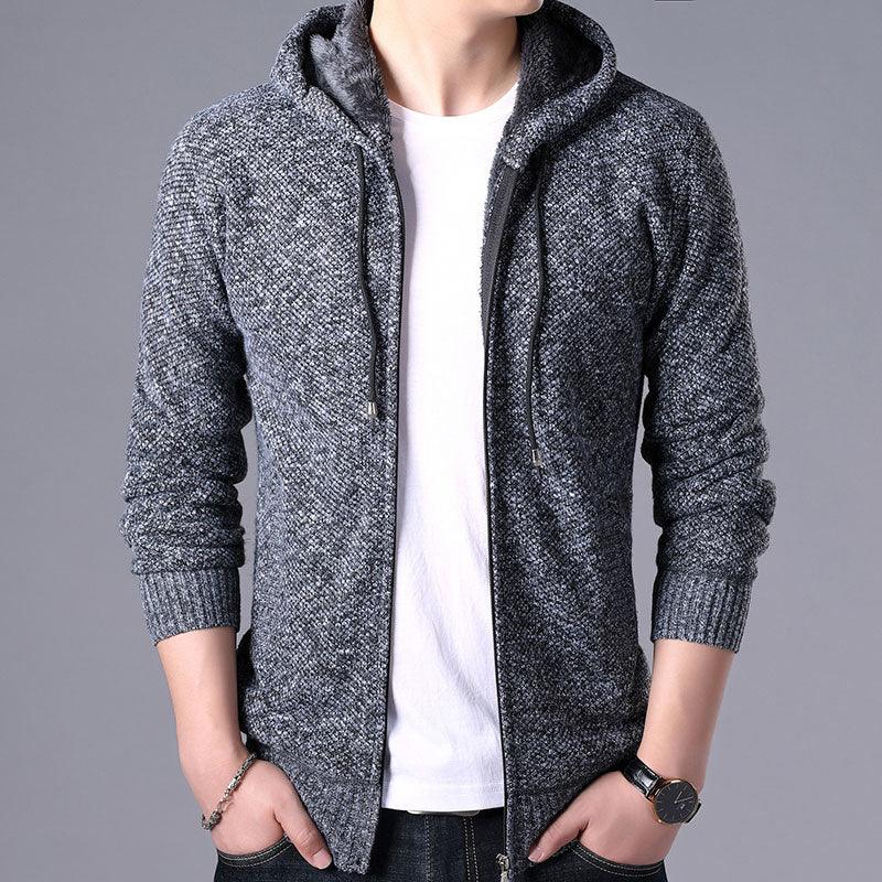 Men's Slim Fit Fleece Jacket Casual Thermal Winter Coat