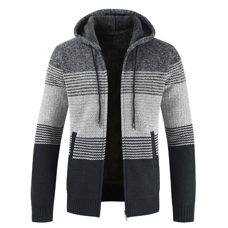 Men's Slim Fit Fleece Jacket Casual Thermal Winter Coat