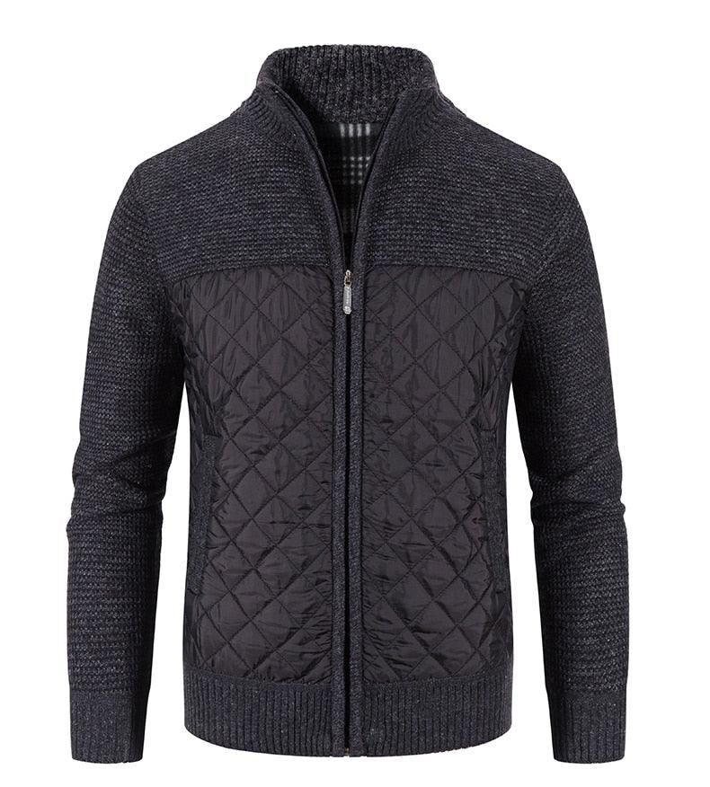 Men's Slim Fit Fleece Jacket Casual Thermal Winter Coat