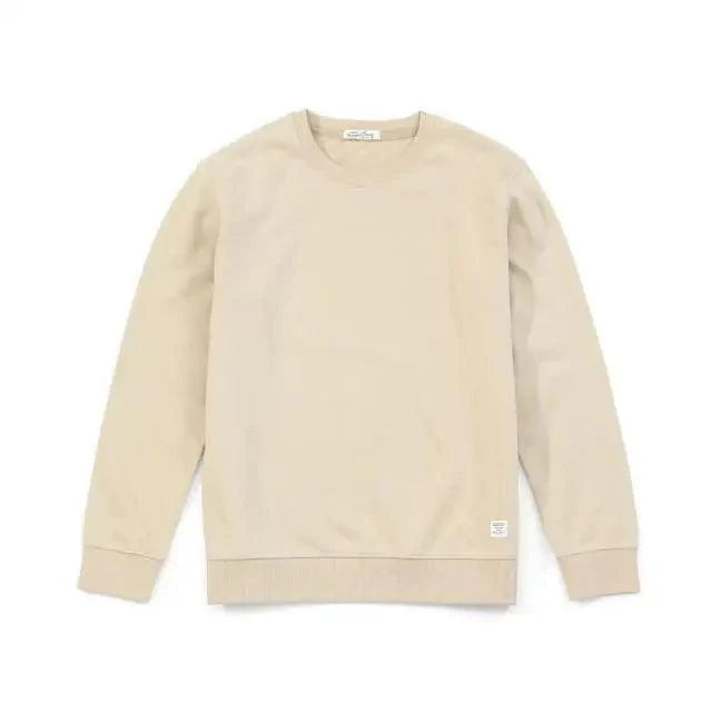Minimalist Unisex Crew Neck Knit Sweatshirt in Neutral Earth Tones