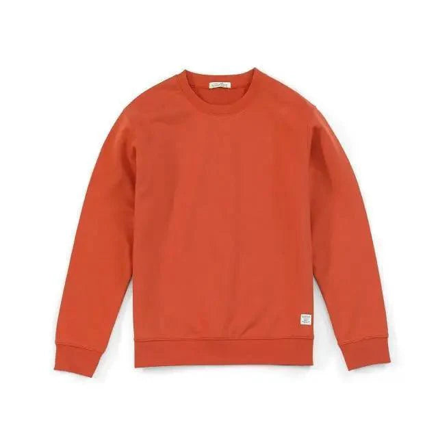 Minimalist Unisex Crew Neck Knit Sweatshirt in Neutral Earth Tones