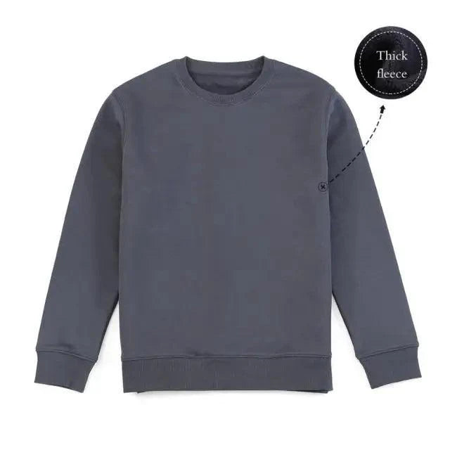 Minimalist Unisex Crew Neck Knit Sweatshirt in Neutral Earth Tones