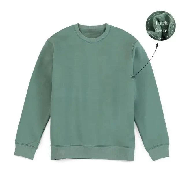 Minimalist Unisex Crew Neck Knit Sweatshirt in Neutral Earth Tones