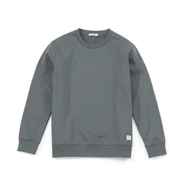 Minimalist Unisex Crew Neck Knit Sweatshirt in Neutral Earth Tones