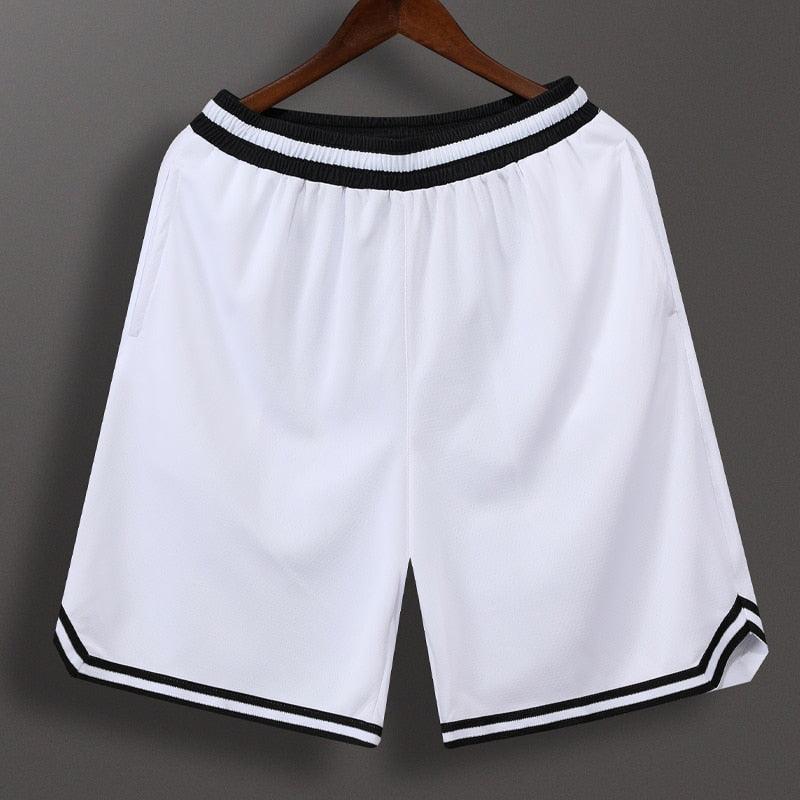 Men's Patchwork Basketball Shorts Loose Fit Sport Gym Bottoms