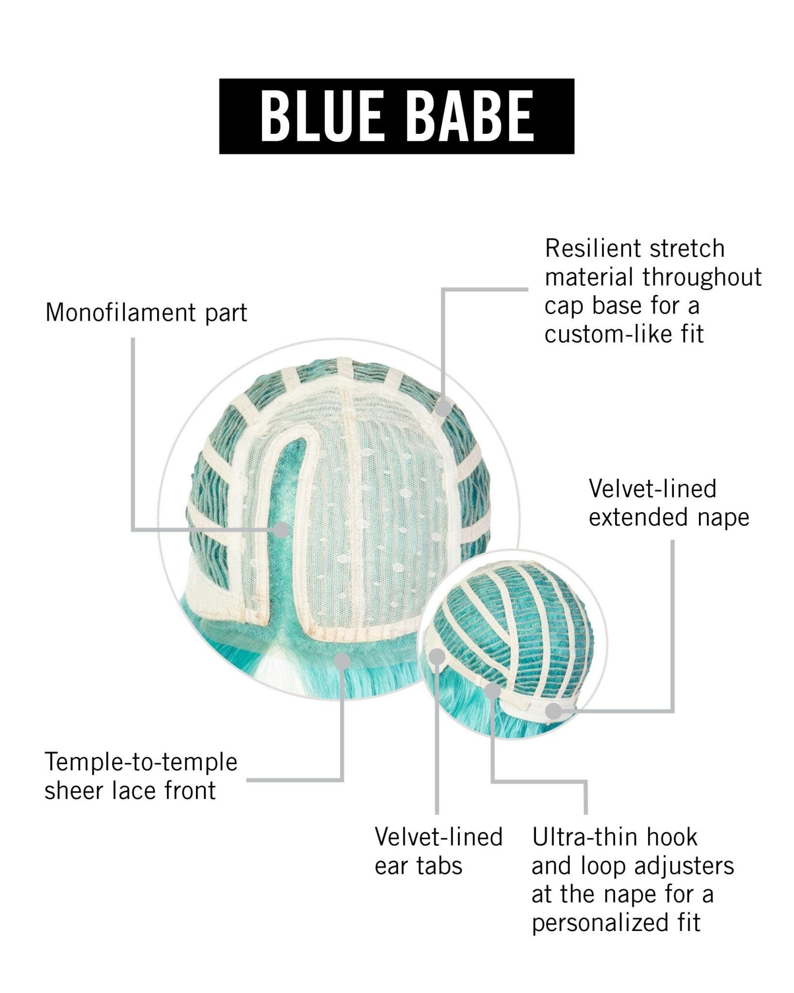 Blue Raspberry Angled Bob Lace Front Wig with Monofilament Part