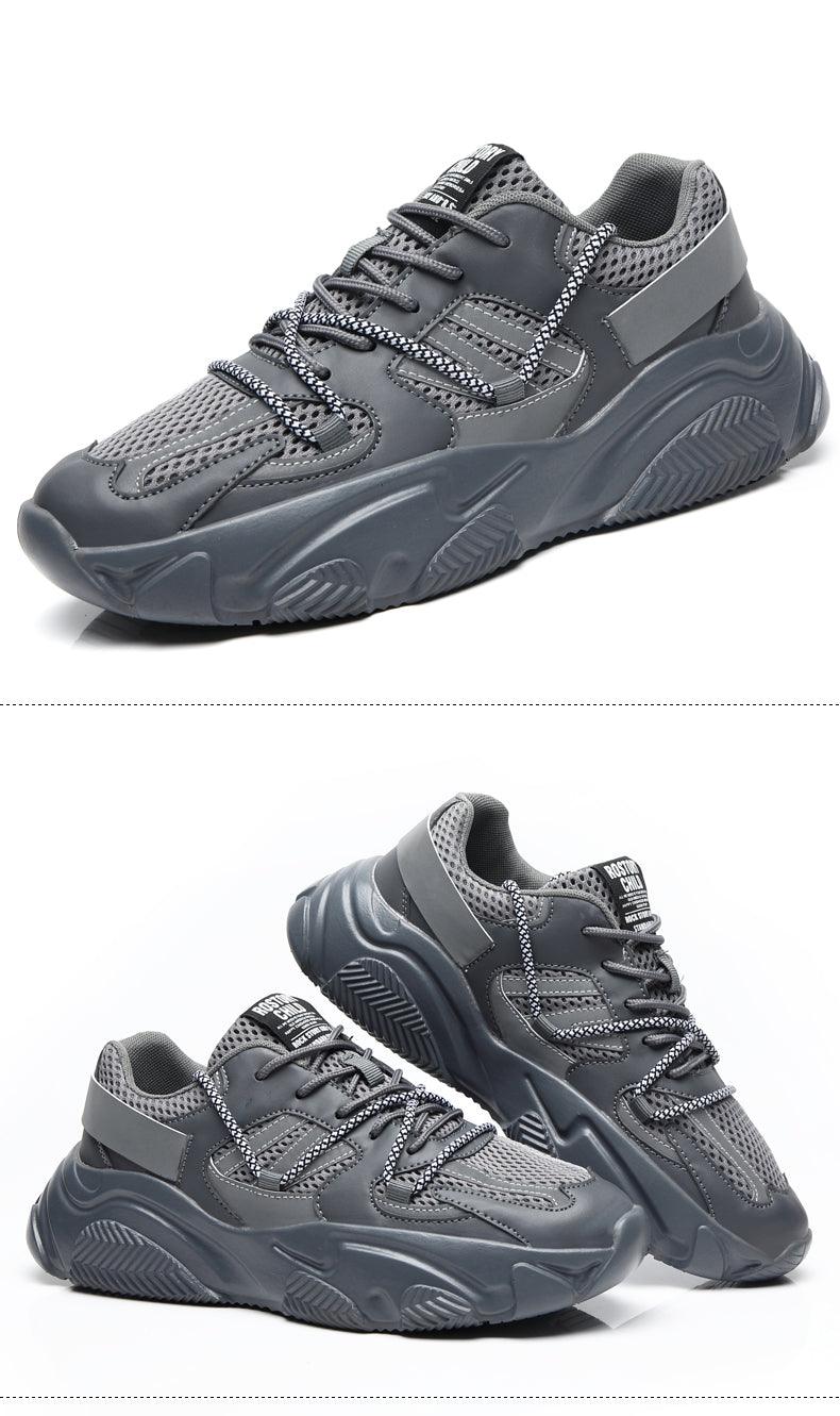 Men's Chunky Mesh Sports Sneakers - Breathable Gym & Running Shoes