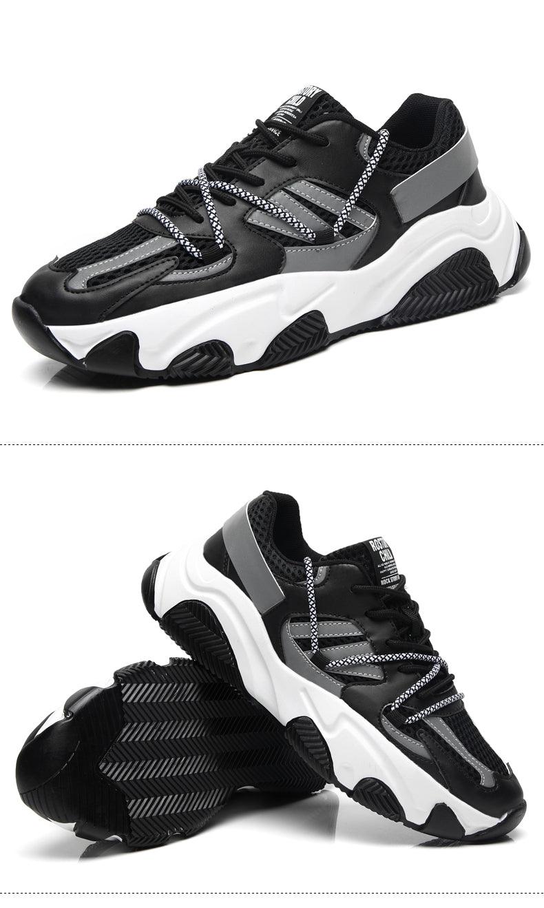 Men's Chunky Mesh Sports Sneakers - Breathable Gym & Running Shoes