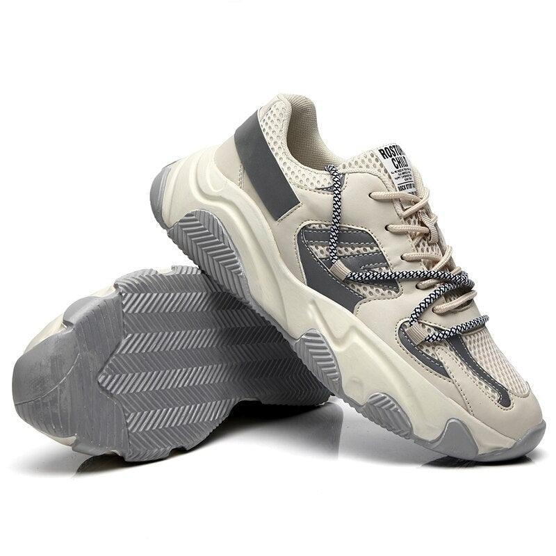 Men's Chunky Mesh Sports Sneakers - Breathable Gym & Running Shoes