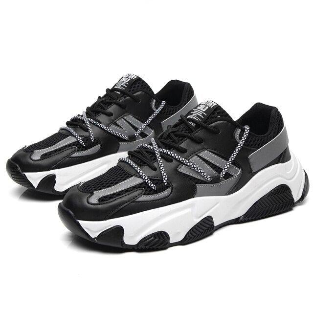 Men's Chunky Mesh Sports Sneakers - Breathable Gym & Running Shoes
