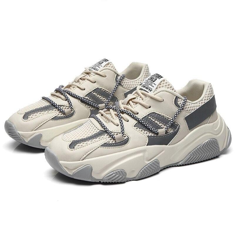 Men's Chunky Mesh Sports Sneakers - Breathable Gym & Running Shoes