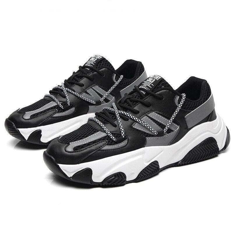 Men's Chunky Mesh Sports Sneakers - Breathable Gym & Running Shoes