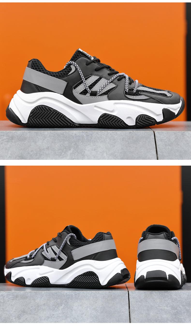 Men's Chunky Mesh Sports Sneakers - Breathable Gym & Running Shoes
