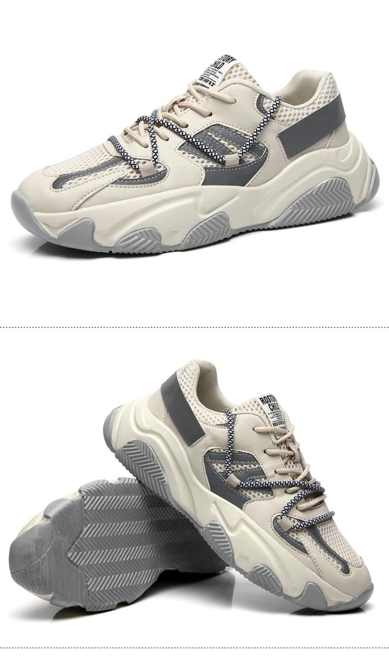 Men's Chunky Mesh Sports Sneakers - Breathable Gym & Running Shoes