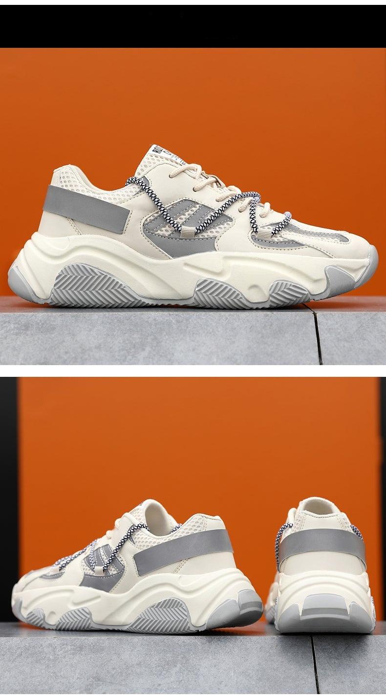 Men's Chunky Mesh Sports Sneakers - Breathable Gym & Running Shoes