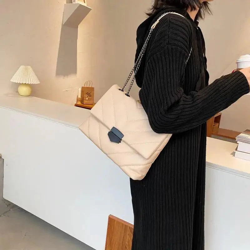 Classic Embroidery PU Leather Crossbody Handbag for Girls