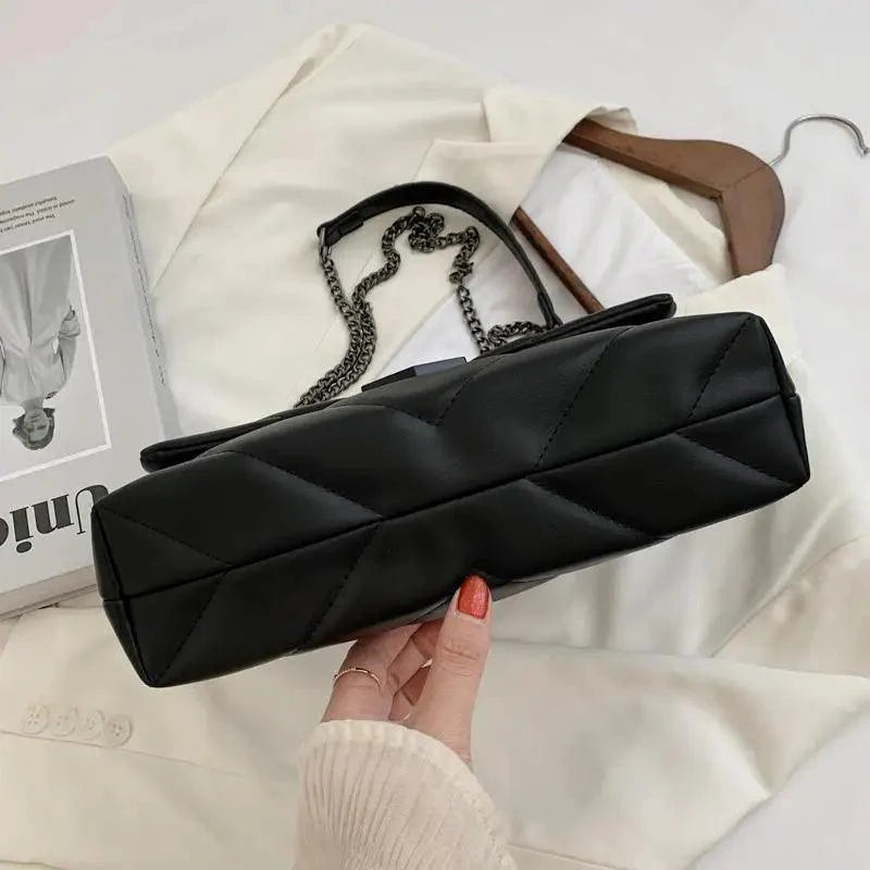 Classic Embroidery PU Leather Crossbody Handbag for Girls