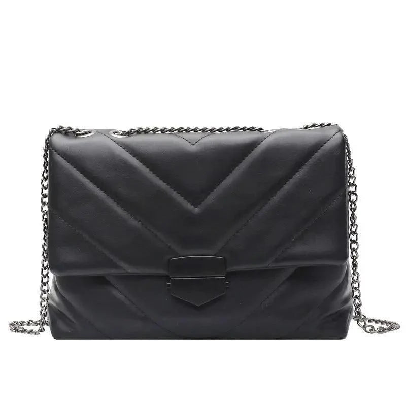 Classic Embroidery PU Leather Crossbody Handbag for Girls