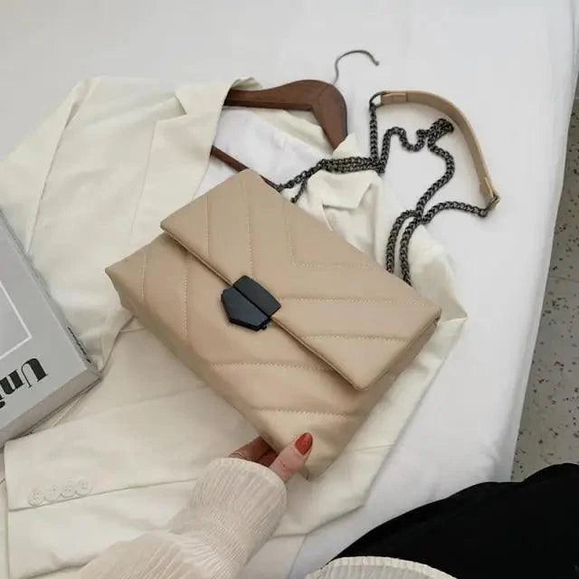 Classic Embroidery PU Leather Crossbody Handbag for Girls