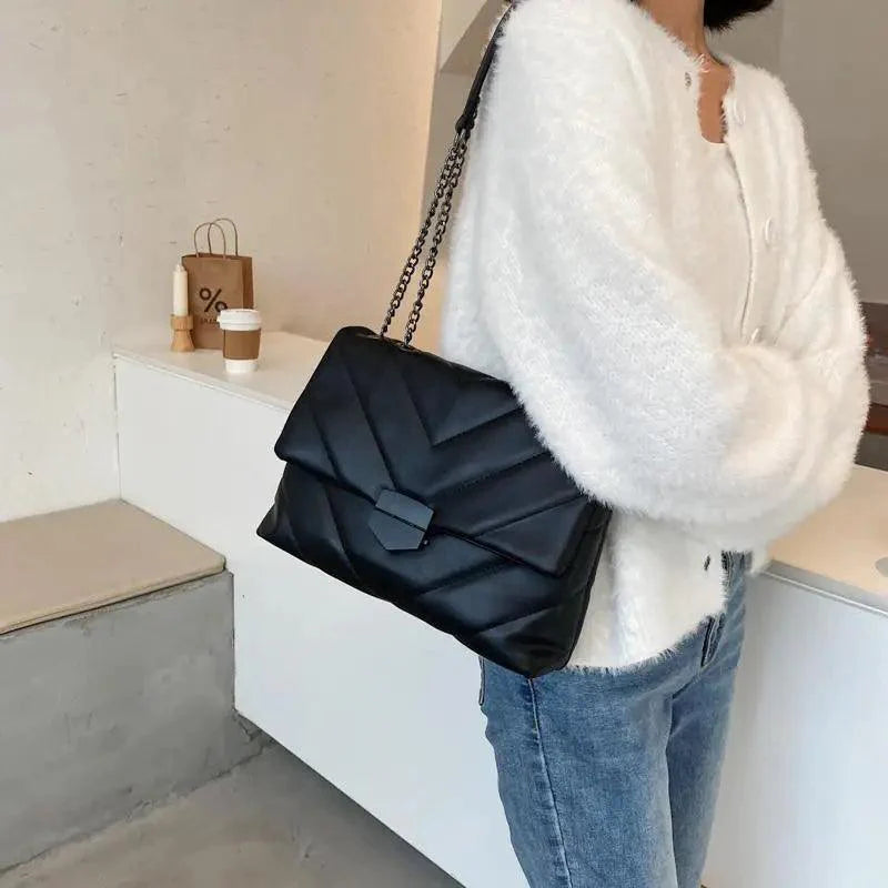 Classic Embroidery PU Leather Crossbody Handbag for Girls