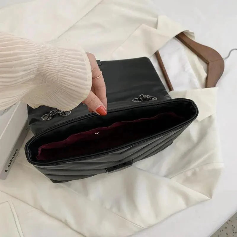 Classic Embroidery PU Leather Crossbody Handbag for Girls