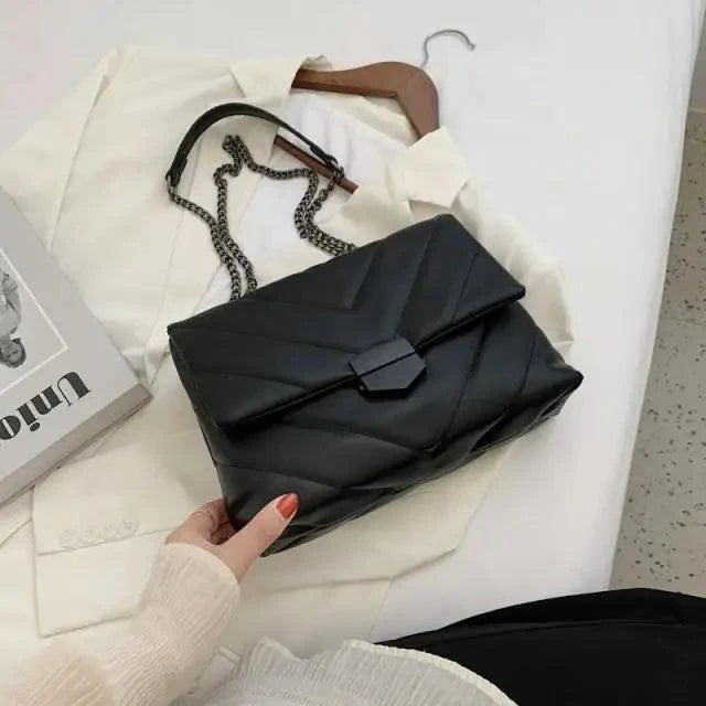 Classic Embroidery PU Leather Crossbody Handbag for Girls