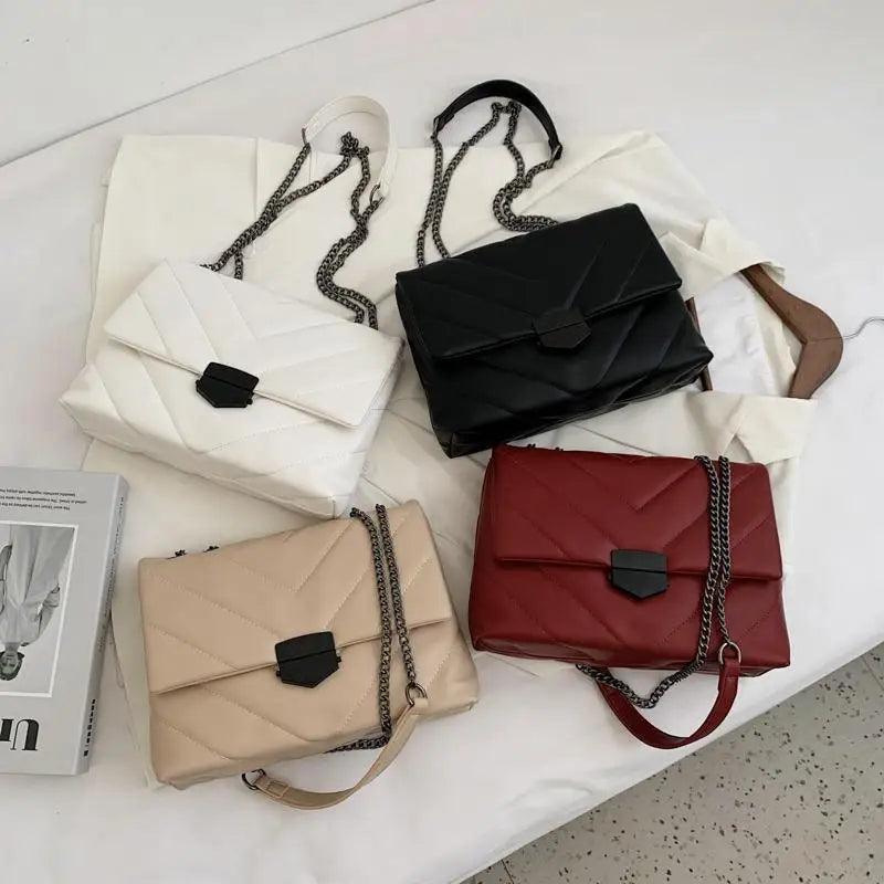 Classic Embroidery PU Leather Crossbody Handbag for Girls