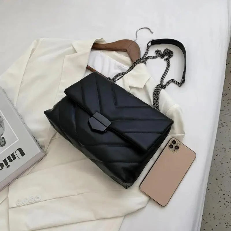 Classic Embroidery PU Leather Crossbody Handbag for Girls