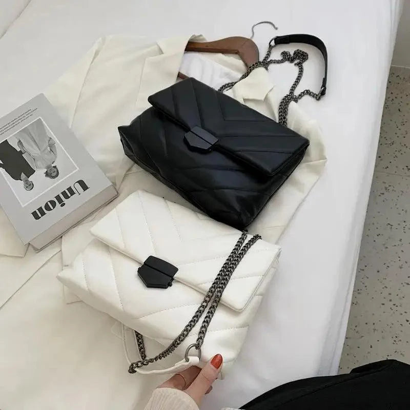 Classic Embroidery PU Leather Crossbody Handbag for Girls