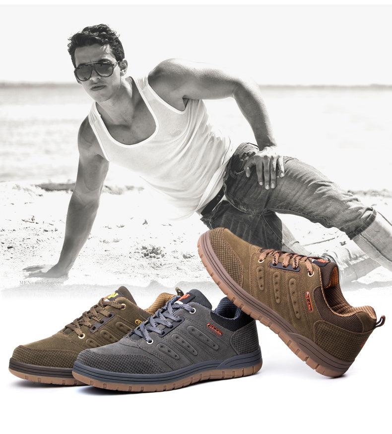 Mens Durable Low Cut Hiking Boots Sport Outdoor Walking Shoes