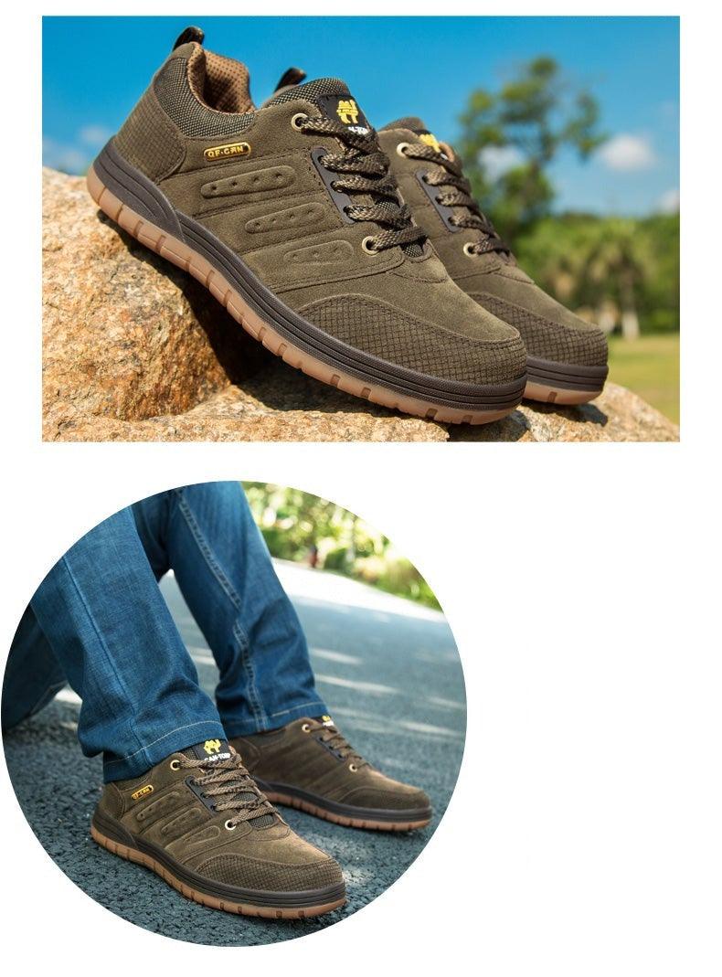 Mens Durable Low Cut Hiking Boots Sport Outdoor Walking Shoes