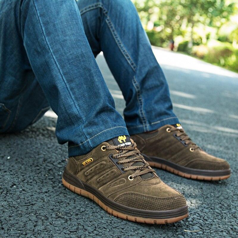 Mens Durable Low Cut Hiking Boots Sport Outdoor Walking Shoes